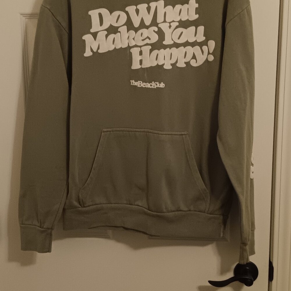 Beach Club Do What Makes you Happy Green Hoodie